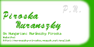 piroska muranszky business card